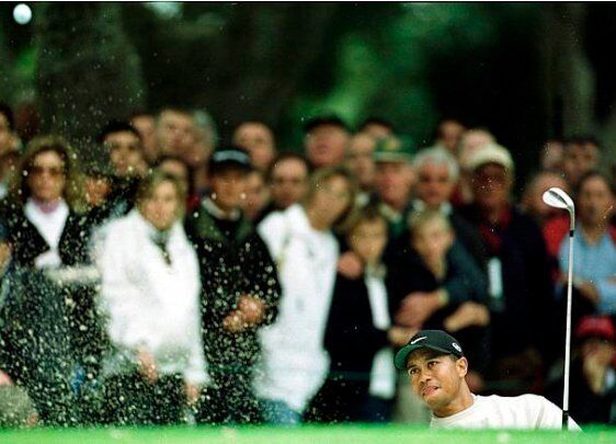 Tiger Woods at AMEX - bunker