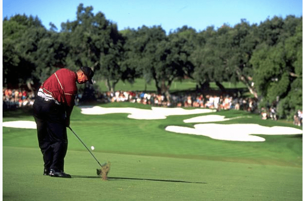 Tiger Woods at the American Express Championship - fairway